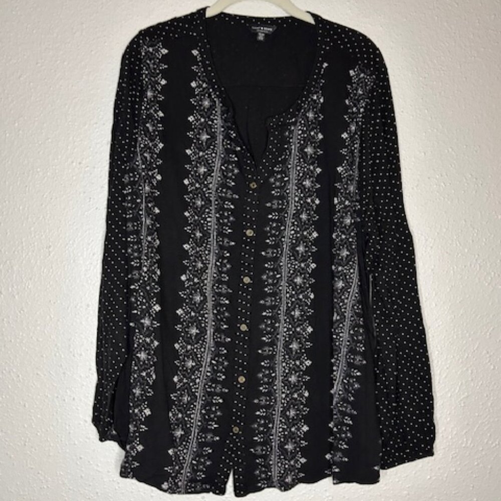 Lucky Brand Button Top Size 3X